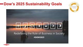Dow’s 2025 Sustainability Goals
Redefining the Role of Business in Society
#DOW2025
 
