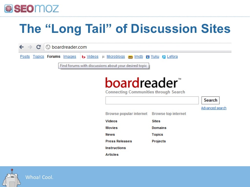 Q+A, Forums + Discussion Sites