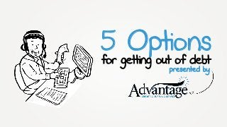 5 Options
presented by
for getting out of debt
 