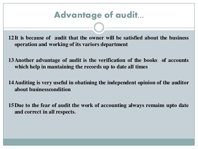 Advantage Of Audit