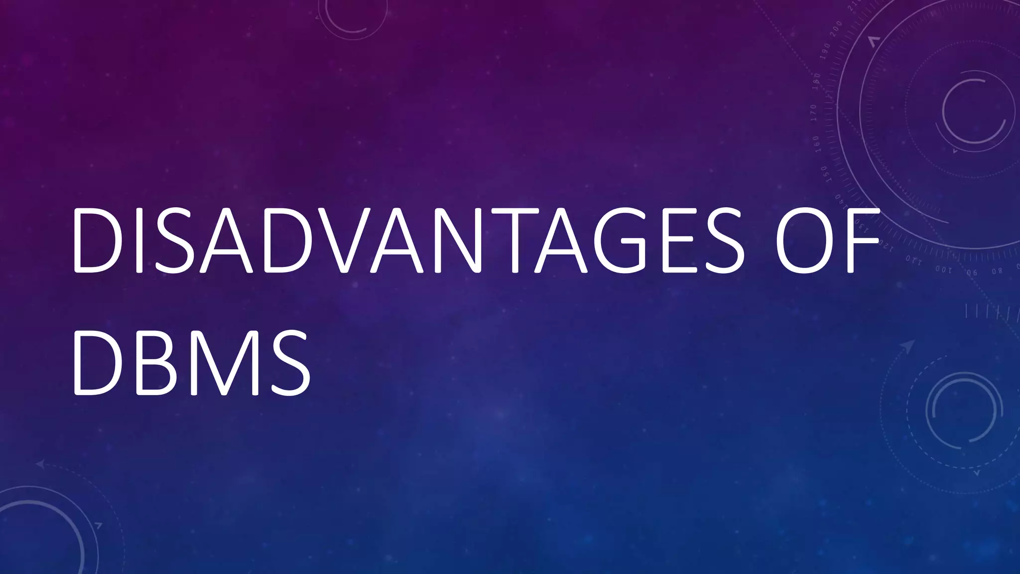 Advantages and disadvantages of DBMS | PPTX | Databases | Computer ...