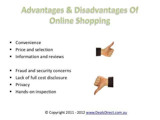advantages and disadvantages of online shopping presentation