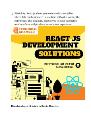 Advantages and Disadvantage of table in react js-technical chamber.pdf