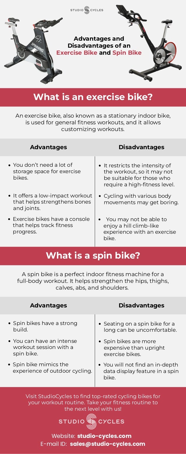 Advantages and Disadvantages of an Exercise Bike and Spin Bike