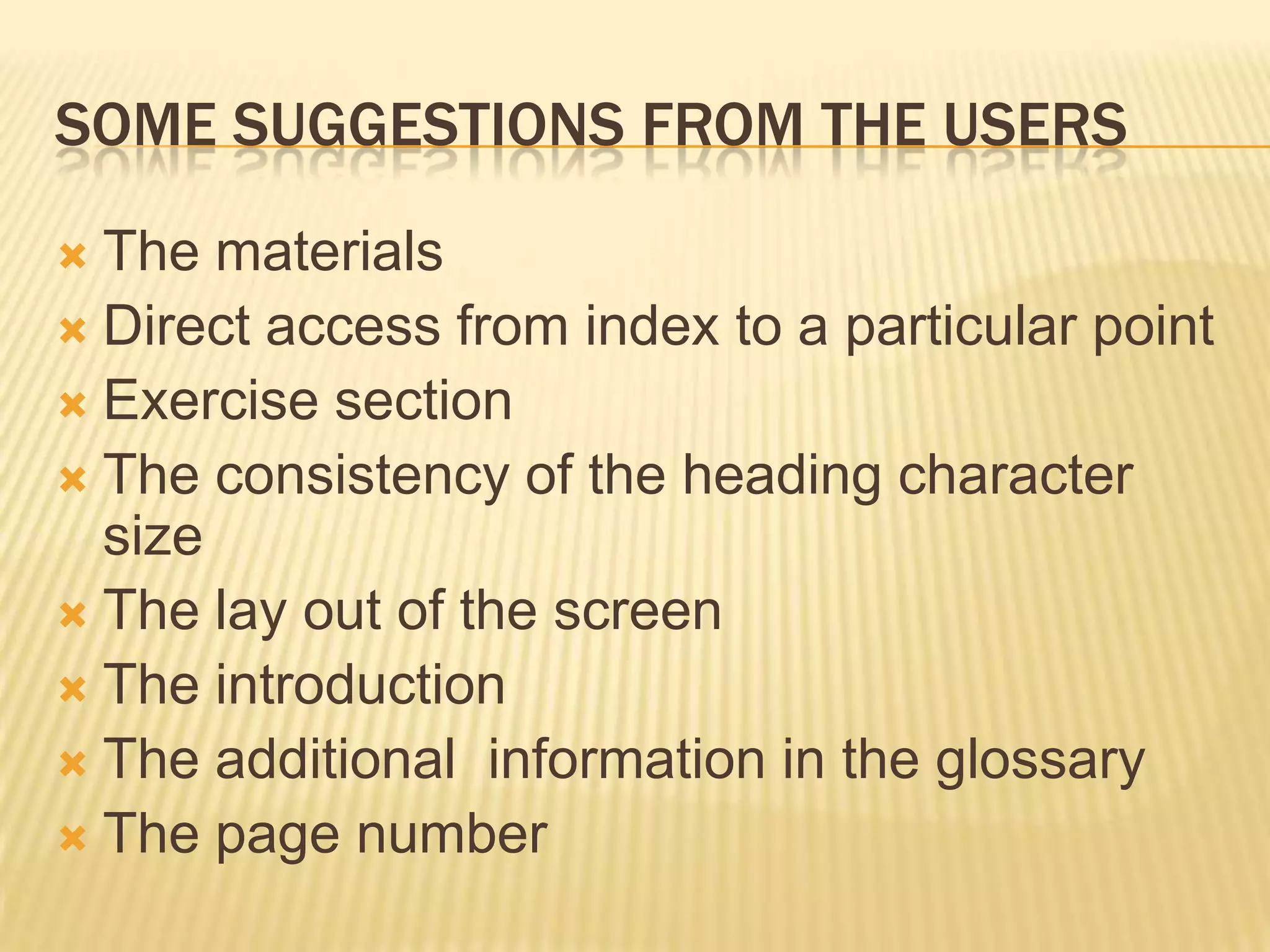    Negative comments: ?   This happens because of :students’ inability and unfamiliarity of using computers.the computer itself  since some computers work very slowly.