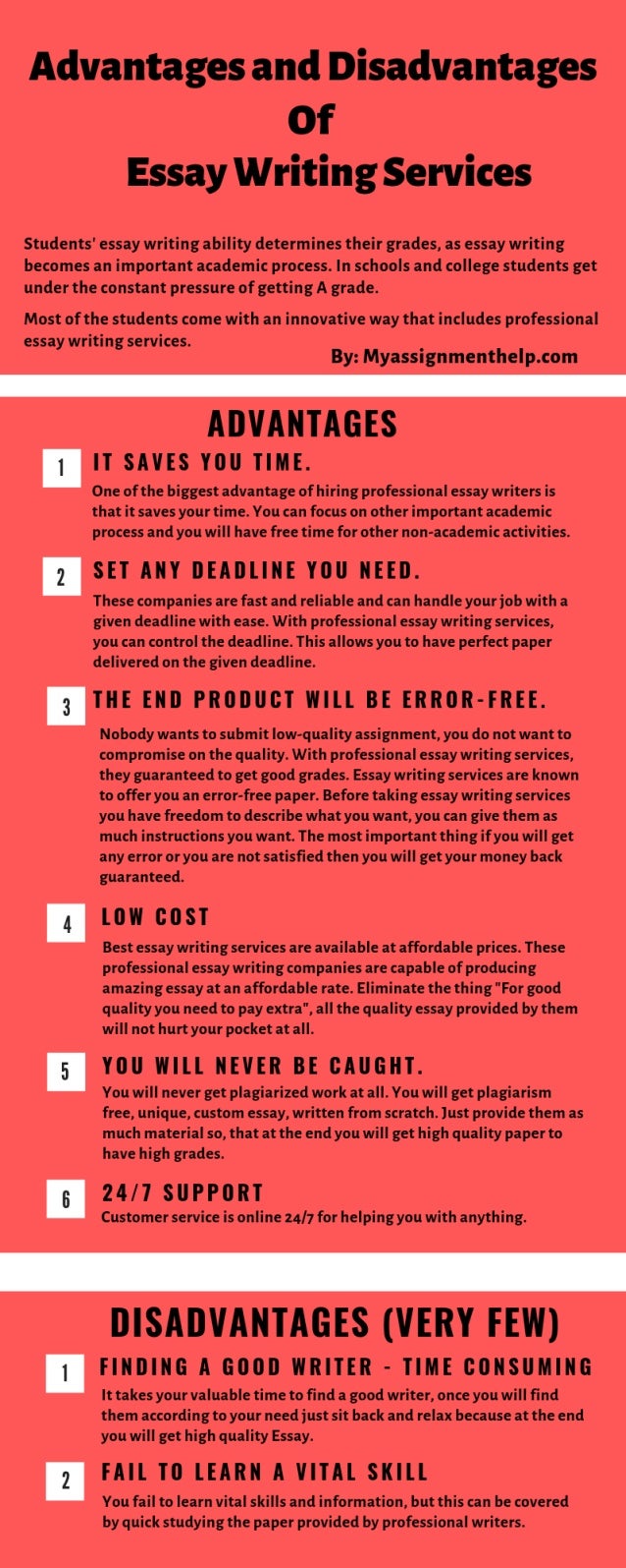 Advantages of essay writing services Advantages of essay writing services
