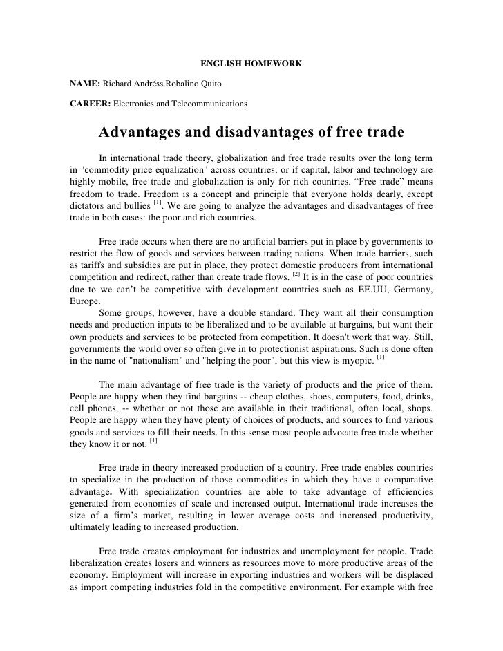 Essay on international trade me