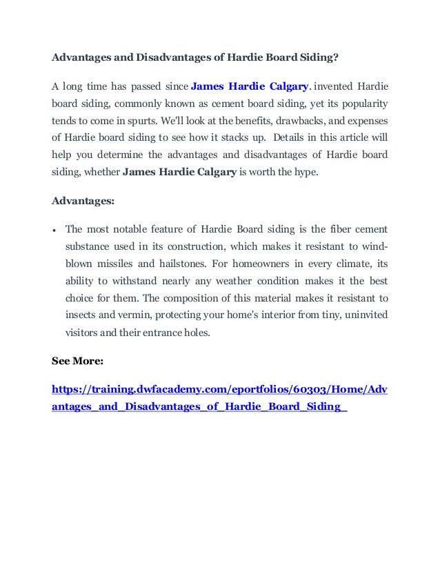 Advantages and disadvantages of hardie board siding