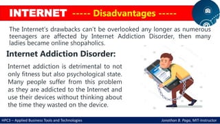 Disadvantages Of Using Web Browsers ADVANTAGES AND DISADVANTAGES OF INTERNET.pptx