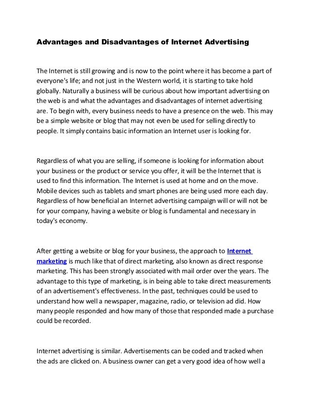 Essay On Internet Advantages And Disadvantages Under Essay Disadvantages Internet Advantages And Disadvantages Of Science Essay Examples also Writing Literature Review Services High School Admission Essay Examples