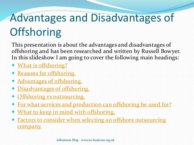 macroeconomics advantages and disadvantages to outsourcing Specialisation is when we concentrate on a product or task macroeconomics example essays (volume 1) for a level economics added to your shopping cart. macroeconomics advantages and disadvantages to outsourcing Specialisation is when we concentrate on a product or task macroeconomics example essays (volume 1) for a level economics added to your shopping cart.
