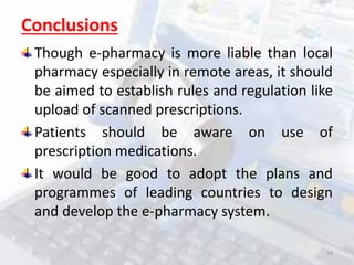 Advantages and disadvantages of online pharmacy in india | PPTX