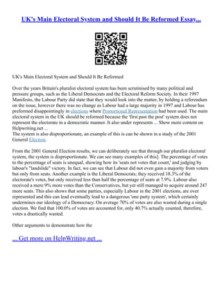 Advantages And Disadvantages Of Proportional Representation | PDF