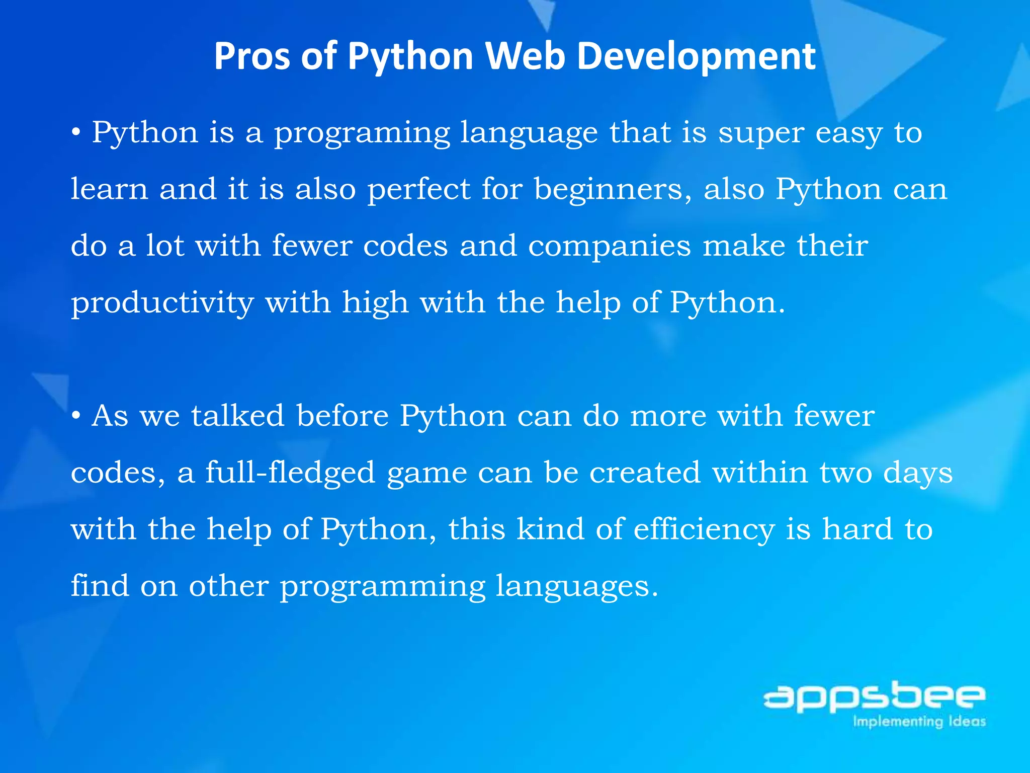Advantages And Disadvantages of Python Development | PPT