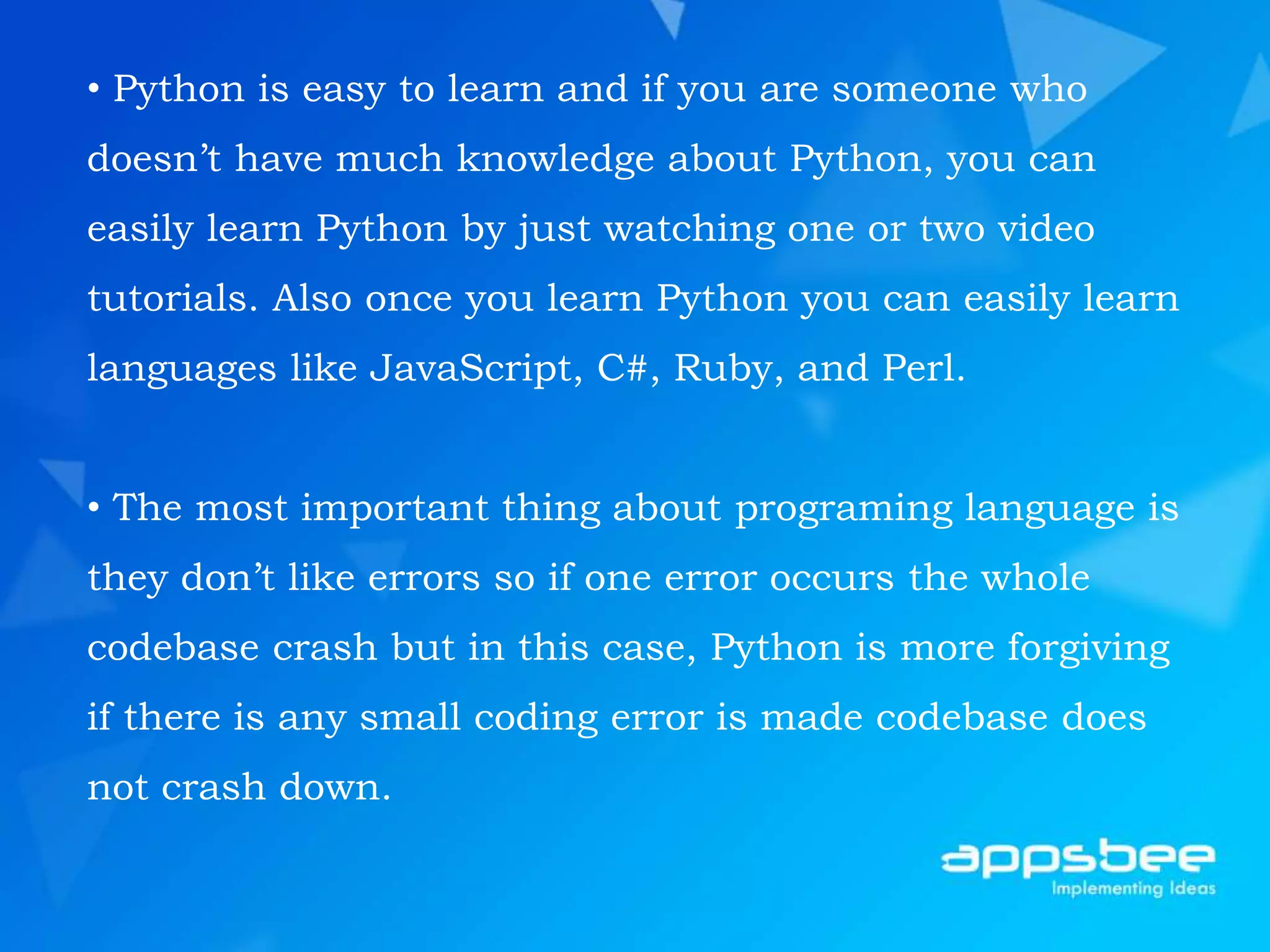 Advantages And Disadvantages of Python Development | PPT