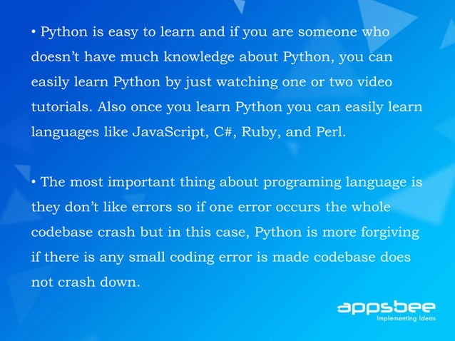 Advantages And Disadvantages of Python Development | PPTX