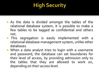 Advantages and disadvantages of relational databases | PPTX | Databases ...