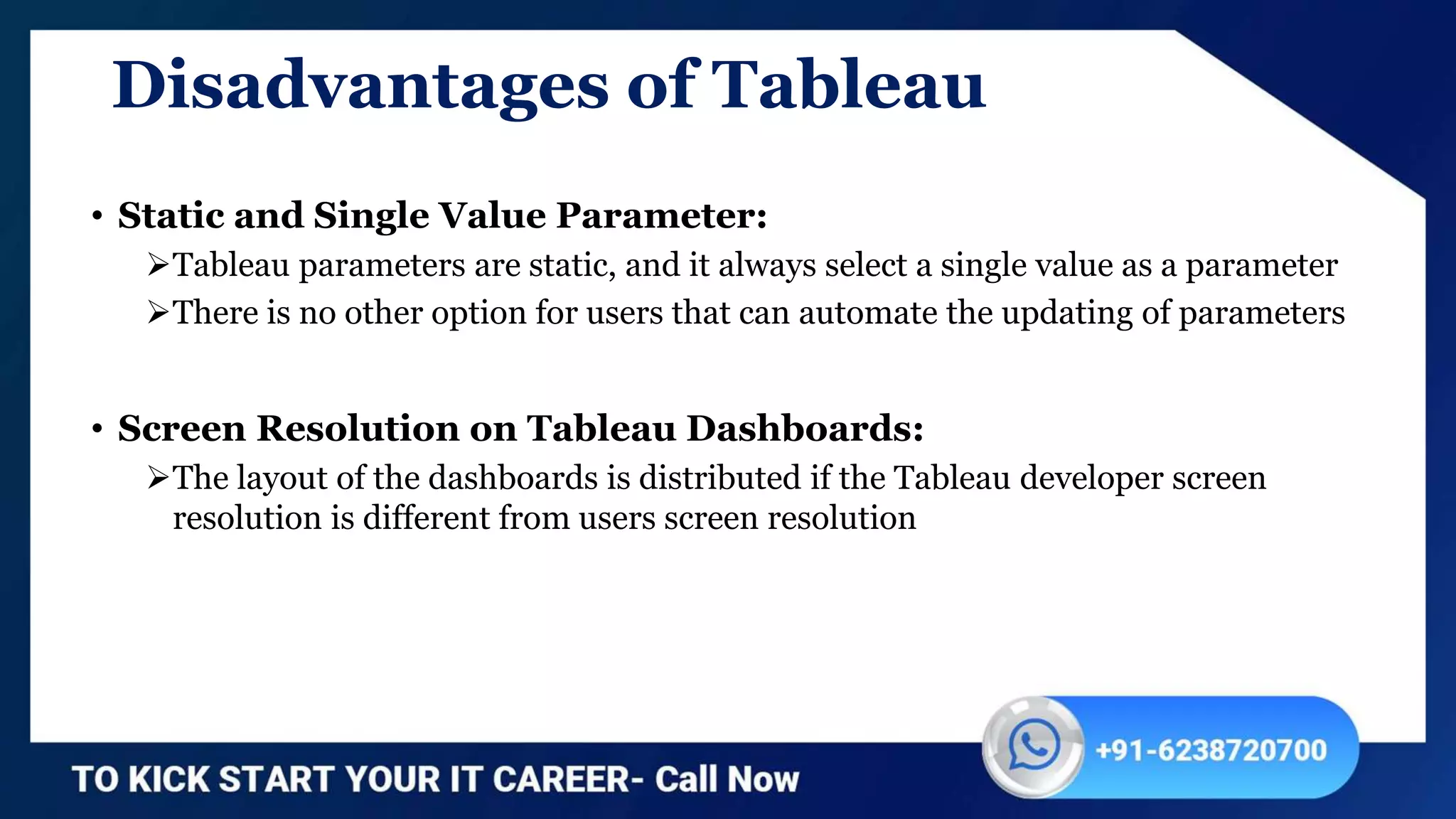 advantages and disadvantages of tableau new.pptx | Computer Software ...