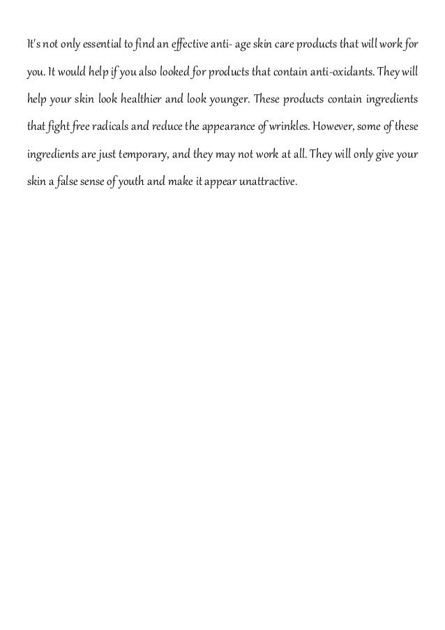 Advantages and Disadvantages of Youth and Age Skin Care Products