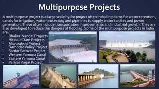 advantages of dams in india