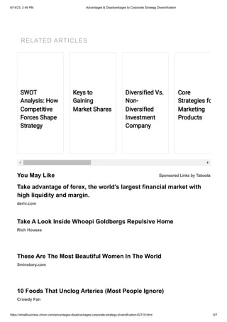 Advantages & Disadvantages to Corporate Strategy Diversification.pdf