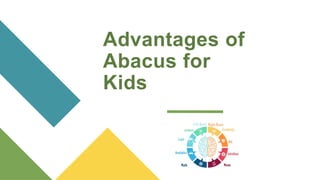 Advantages of
Abacus for
Kids
 