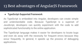 Advantages of AngularJS | PPT