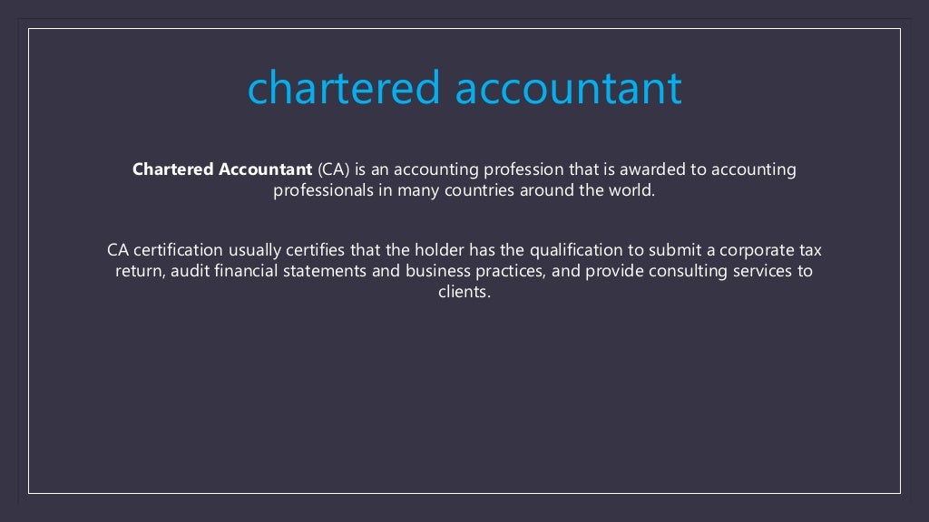 Advantages Of a Chartered Accountant