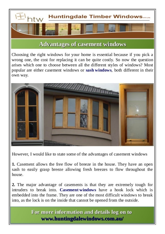 Advantages of casement windows