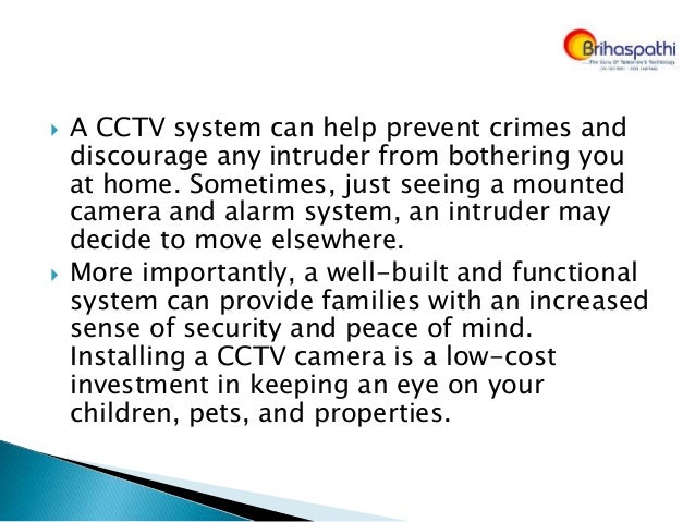 Advantages of cctv camera