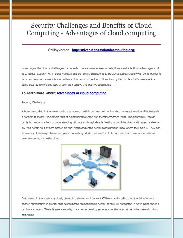 Advantages of cloud computing