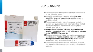 Advantages of enzematic method over Jaffe method for serum creatinine ...