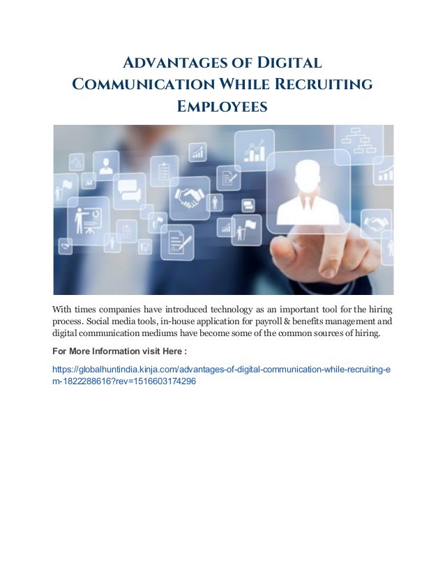 Advantages of digital communication while recruiting employees