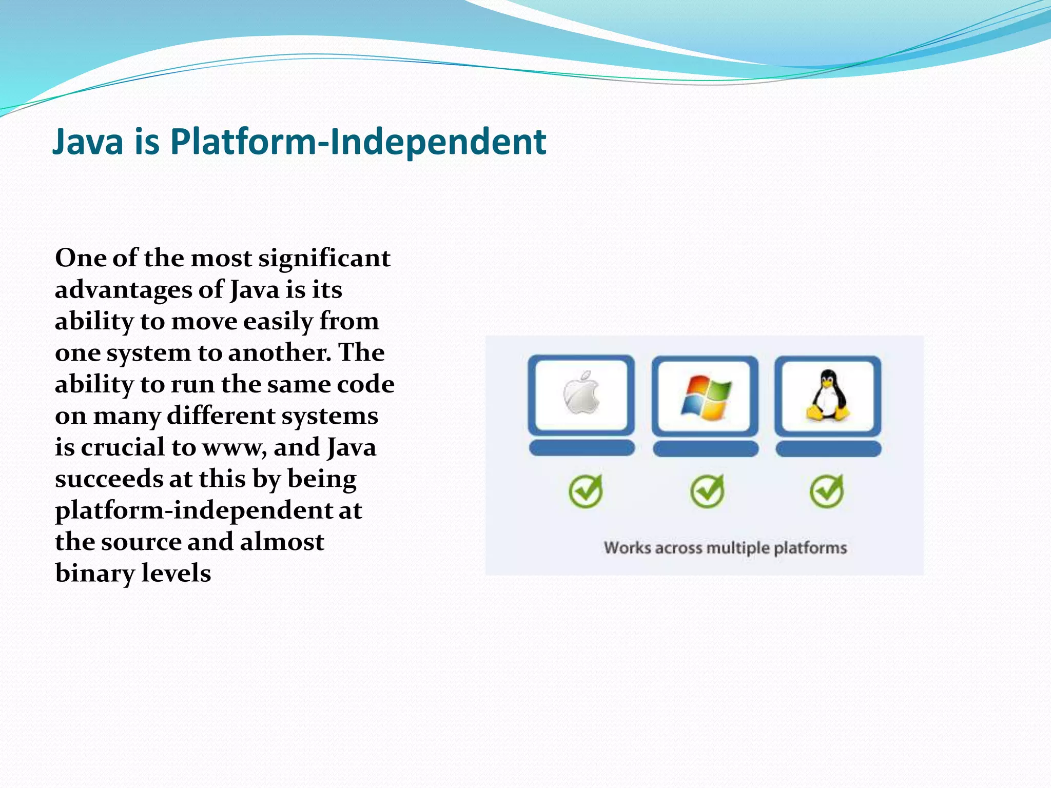 Advantages of java | PPT