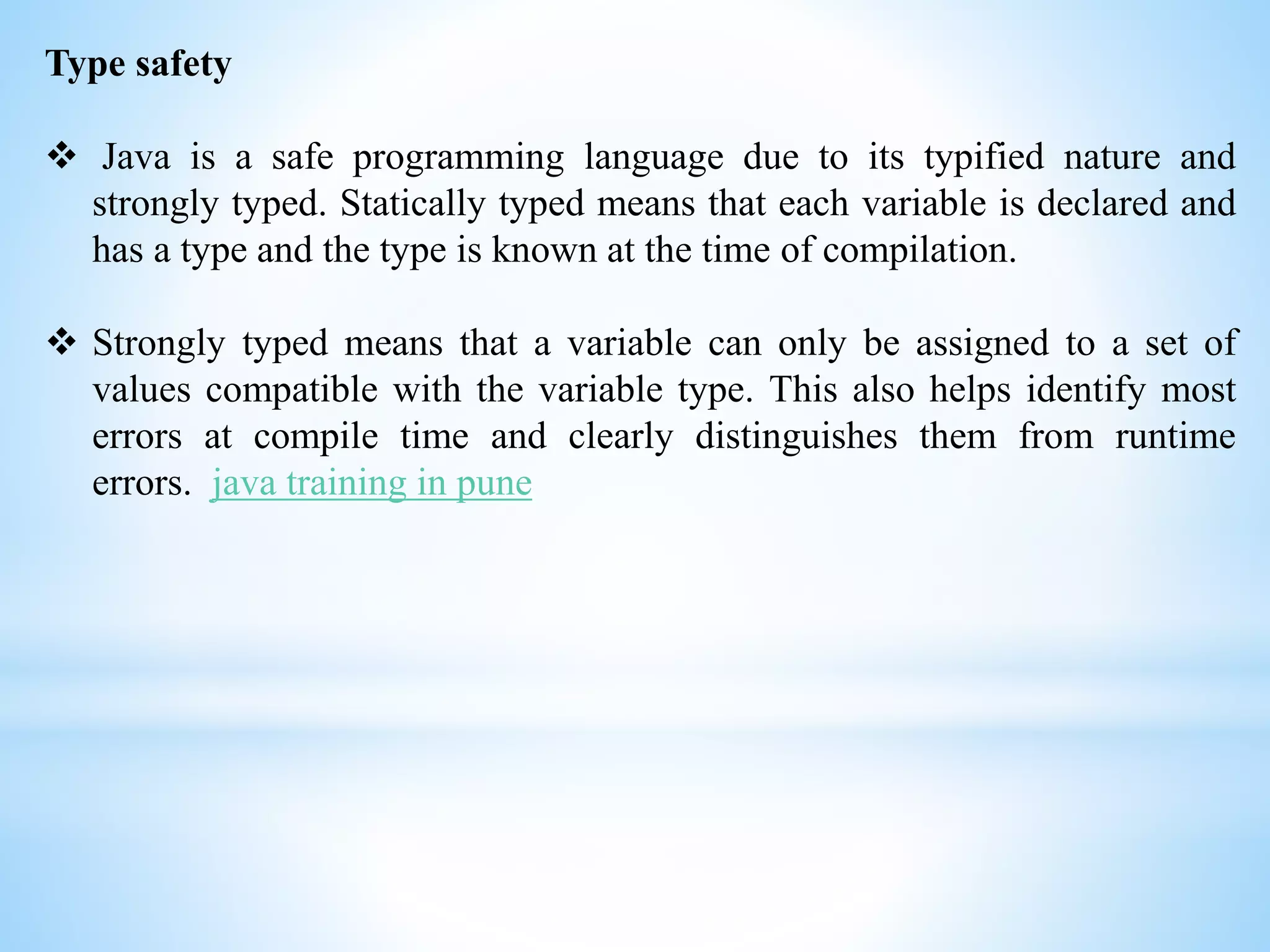 Advantages of java programming language | PPT