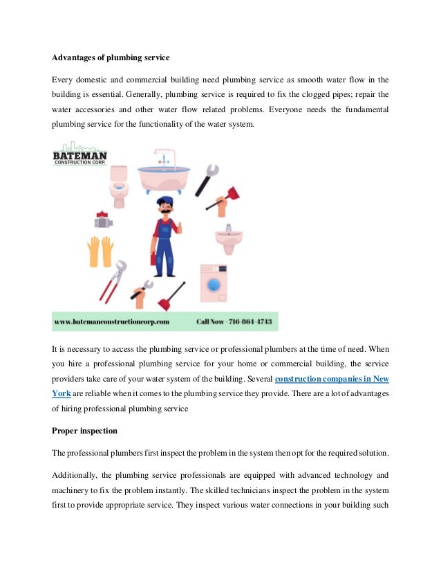 Advantages Of Plumbing Service