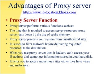 Advantages of proxy server | PPT