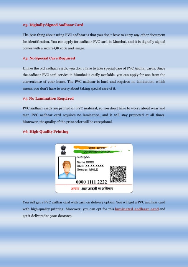 What Is Meaning Of Pvc Aadhar Card at Hugo Carter blog
