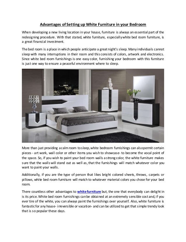 Advantages Of Setting Up White Furniture In Your Bedroom