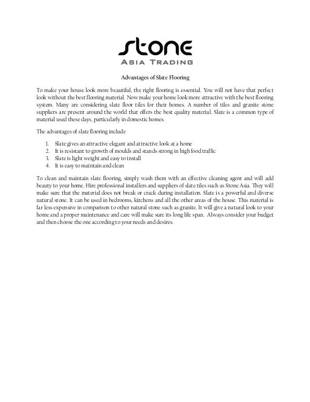 Advantages of Slate Flooring