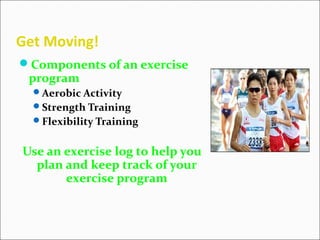 Aerobic Activity
Definition
Continuous movement that uses big muscle
groups and is performed at an intensity that
causes y...