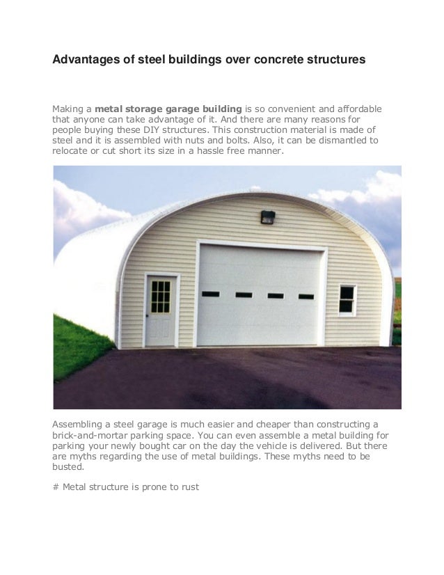 Advantages Of Steel Buildings Over Concrete Structures
