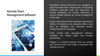 Advantages of Talygen Remote Team Management Software