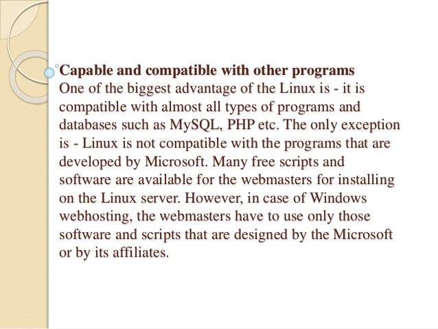 Advantages of Using Linux Webhosting