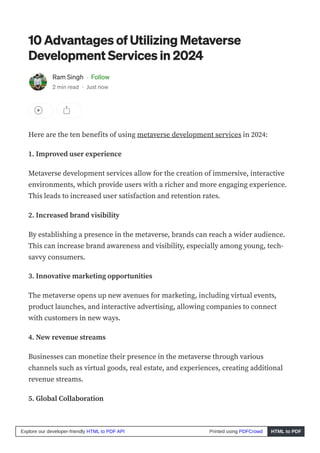 Advantages of Utilizing Metaverse Development Services in 2024.pdf