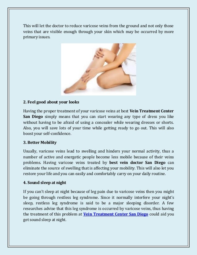 Advantages Of Varicose Vein Treatment