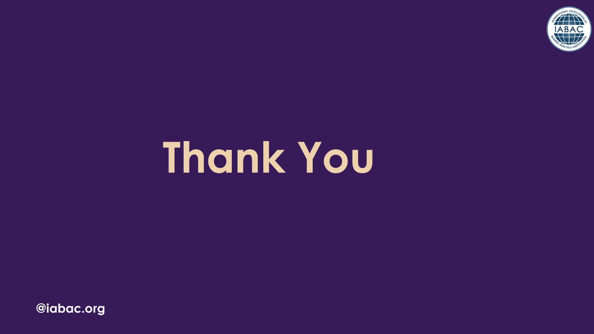 @iabac.org
Thank You
 