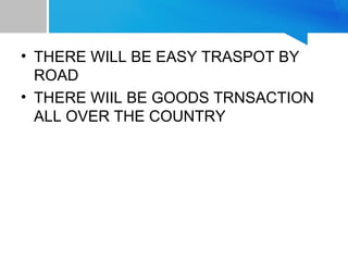Advanteges of road transport | PPT