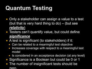 A Skills framework for testersAxioms indicate WHAT to think about......so the Axioms point to SKILLS
