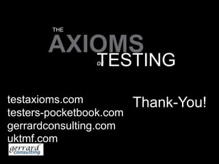The value of a test varies by…Coverage model:A test could cover one or hundreds of functional conditions, ten thousand program statements or tenObjective:Criticality of the business goal it examplesCriticality of the risk it informsPrecedent:The first end-to-end test pass is significantThe 100th variation of a similar test is less significantFunctional dependence:A test of shared functionality used thousands of times per hour could be much more important than a peripheral feature used once/dayStakeholder:Are customers tests more or less significant than supplier tests?Context:The same test run at different times in different environments can have different value.